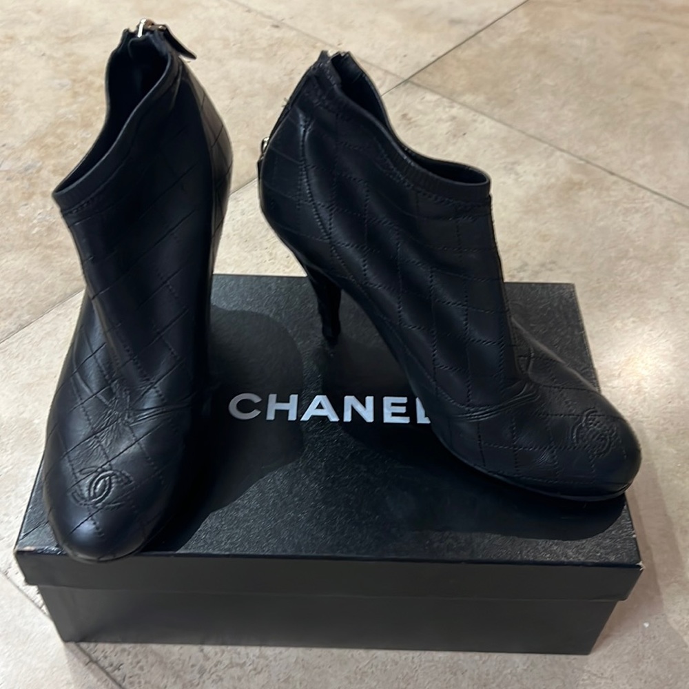 Chanel shot boots